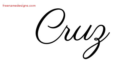 Classic Name Tattoo Designs Cruz Printable