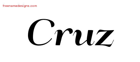 Art Deco Name Tattoo Designs Cruz Graphic Download
