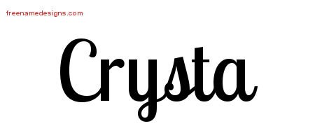 Handwritten Name Tattoo Designs Crysta Free Download