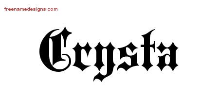 Old English Name Tattoo Designs Crysta Free