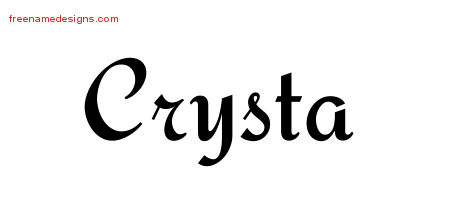 Calligraphic Stylish Name Tattoo Designs Crysta Download Free