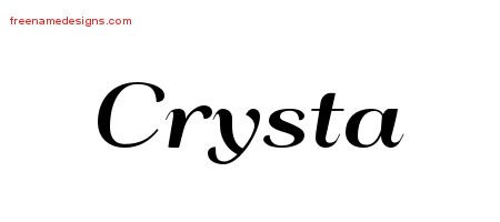 Art Deco Name Tattoo Designs Crysta Printable