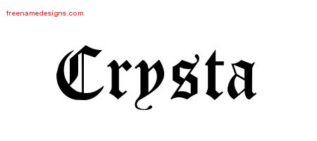 Blackletter Name Tattoo Designs Crysta Graphic Download