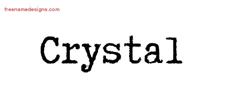 Typewriter Name Tattoo Designs Crystal Free Download