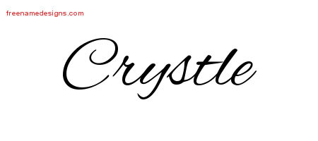 Cursive Name Tattoo Designs Crystle Download Free
