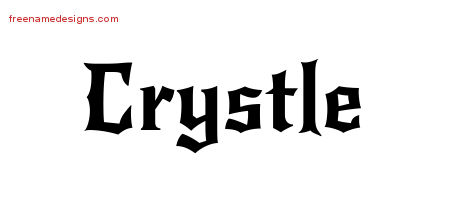 Gothic Name Tattoo Designs Crystle Free Graphic