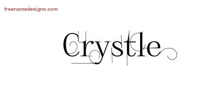 Decorated Name Tattoo Designs Crystle Free