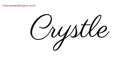 Classic Name Tattoo Designs Crystle Graphic Download
