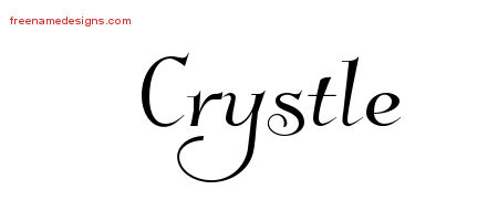 Elegant Name Tattoo Designs Crystle Free Graphic