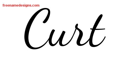 Lively Script Name Tattoo Designs Curt Free Download