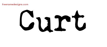 Vintage Writer Name Tattoo Designs Curt Free