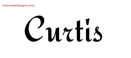 Calligraphic Stylish Name Tattoo Designs Curtis Free Graphic