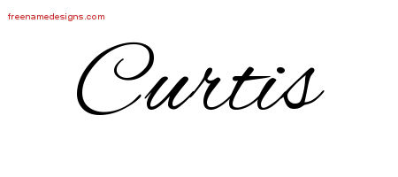 Cursive Name Tattoo Designs Curtis Free Graphic