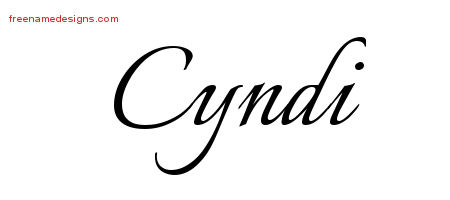 Calligraphic Name Tattoo Designs Cyndi Download Free