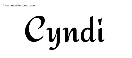 Calligraphic Stylish Name Tattoo Designs Cyndi Download Free