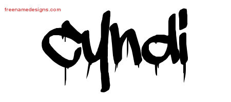 Graffiti Name Tattoo Designs Cyndi Free Lettering