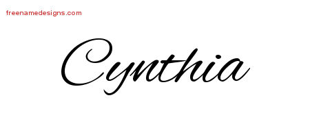 Cursive Name Tattoo Designs Cynthia Download Free