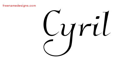 Elegant Name Tattoo Designs Cyril Download Free