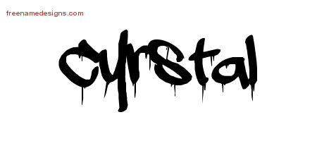 Graffiti Name Tattoo Designs Cyrstal Free Lettering