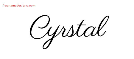 Classic Name Tattoo Designs Cyrstal Graphic Download