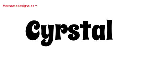 Groovy Name Tattoo Designs Cyrstal Free Lettering