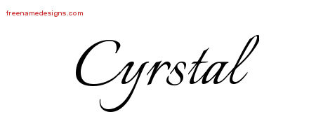 Calligraphic Name Tattoo Designs Cyrstal Download Free