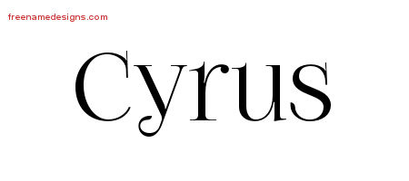 Vintage Name Tattoo Designs Cyrus Free Printout
