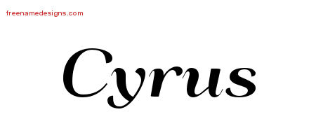 Art Deco Name Tattoo Designs Cyrus Graphic Download