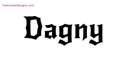 Gothic Name Tattoo Designs Dagny Free Graphic