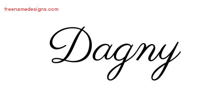 Classic Name Tattoo Designs Dagny Graphic Download