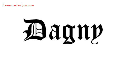 Blackletter Name Tattoo Designs Dagny Graphic Download