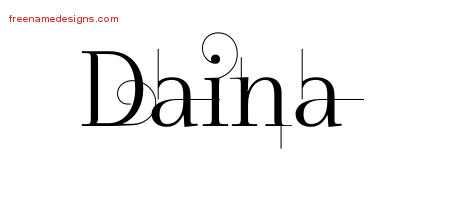 Decorated Name Tattoo Designs Daina Free