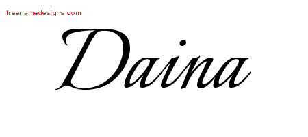 Calligraphic Name Tattoo Designs Daina Download Free