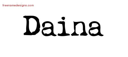 Vintage Writer Name Tattoo Designs Daina Free Lettering