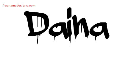 Graffiti Name Tattoo Designs Daina Free Lettering