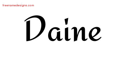 Calligraphic Stylish Name Tattoo Designs Daine Download Free