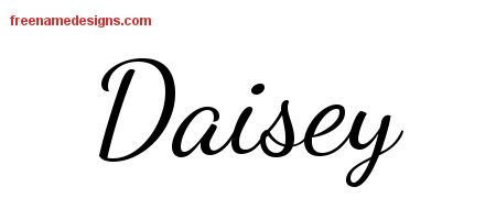 Lively Script Name Tattoo Designs Daisey Free Printout