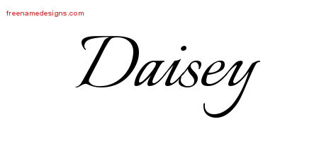 Calligraphic Name Tattoo Designs Daisey Download Free