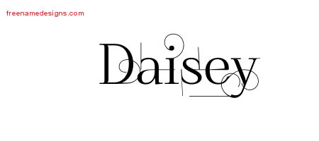Decorated Name Tattoo Designs Daisey Free