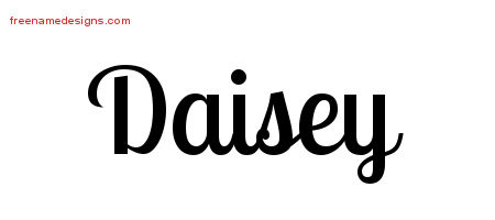Handwritten Name Tattoo Designs Daisey Free Download