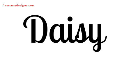 Handwritten Name Tattoo Designs Daisy Free Download