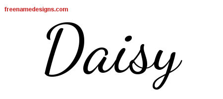Lively Script Name Tattoo Designs Daisy Free Printout