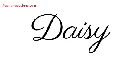 Classic Name Tattoo Designs Daisy Graphic Download
