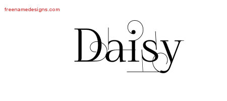 Decorated Name Tattoo Designs Daisy Free