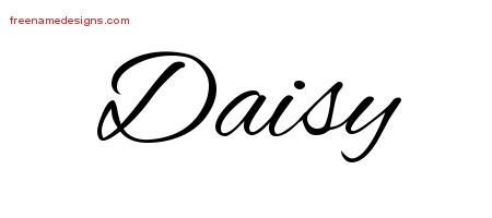 Cursive Name Tattoo Designs Daisy Download Free