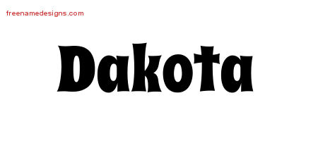 Groovy Name Tattoo Designs Dakota Free Lettering