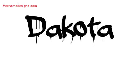 Graffiti Name Tattoo Designs Dakota Free Lettering