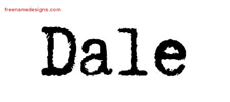 Typewriter Name Tattoo Designs Dale Free Download