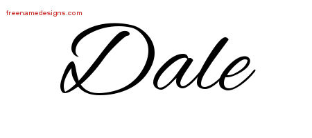 Cursive Name Tattoo Designs Dale Download Free