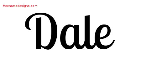 Handwritten Name Tattoo Designs Dale Free Printout
